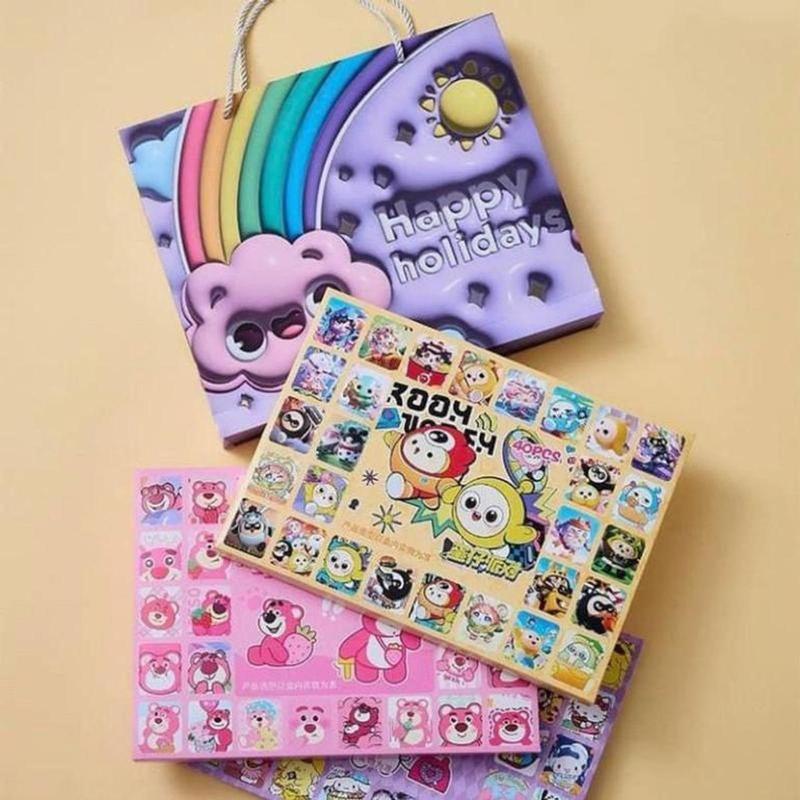 Đồ chơi kuromi và Gấu Dâu 40 Chi Tiết - Đồ chơi Hidden Box 40 món bí ẩn tặng kèm móc cho bé Kem 3