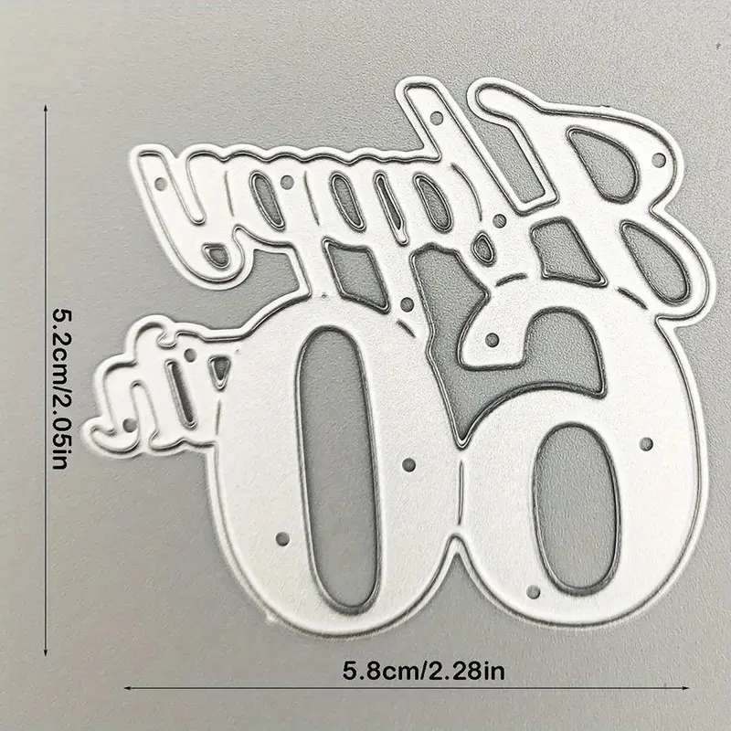 Number & Letter Pattern Metal Cutting Die, 1 Count DIY Scrapbooking & Stamping Die, Greeting Card Making Tool for Scrapbooking & Journal Making 6