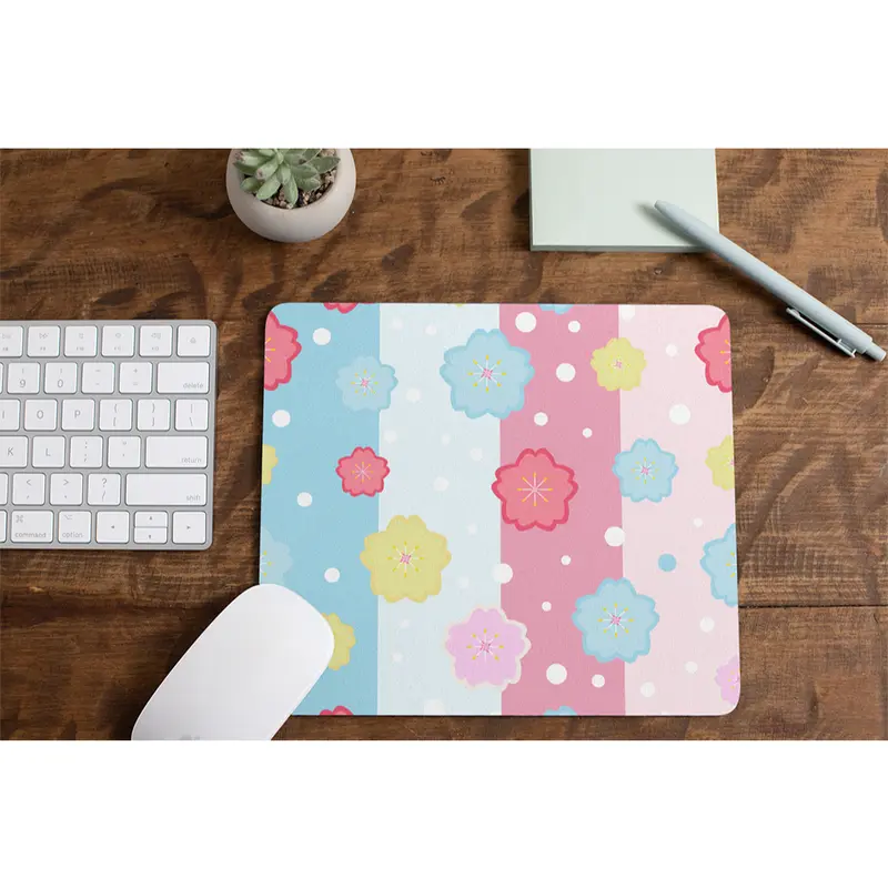 Mouse pad laptop komputer Gambar Bunga Premium-Mousepad Anti slip tebal 3mm-Mousepad Custom Keren Lucu Code MP1036 4