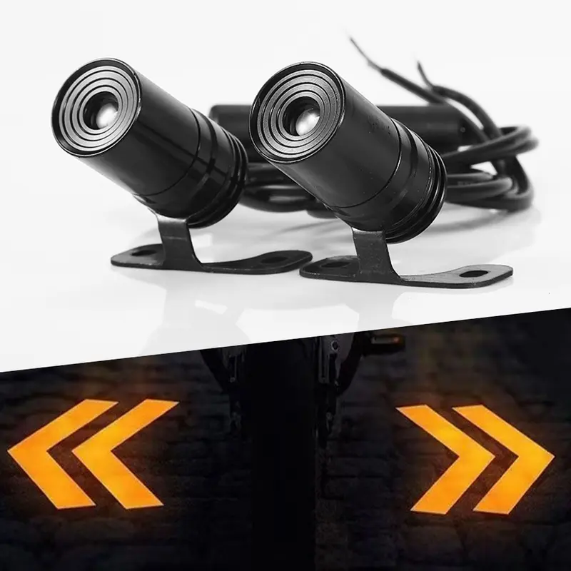 Sequential Direction Lamp WL 2Pcs LED Motorcycle Turn Signal Lamp Projection Lamp Sequential ...