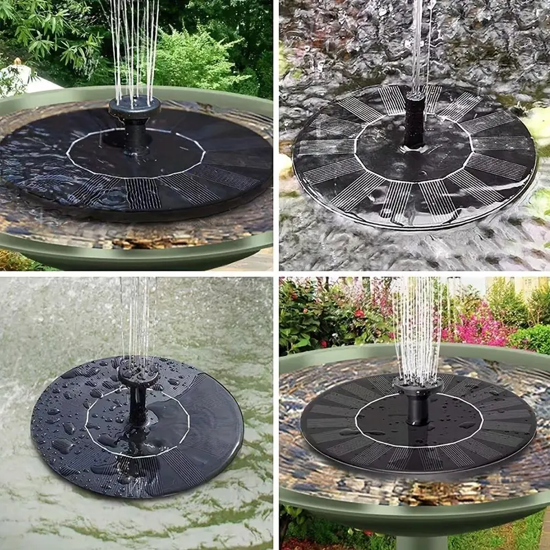 Solar Fountain Pump, Solar Fountain Pump with Nozzles, Outdoor Water Feature for Bird Bath, Pond, Garden, Backyard Decoration, Decorative, Waterfall 7
