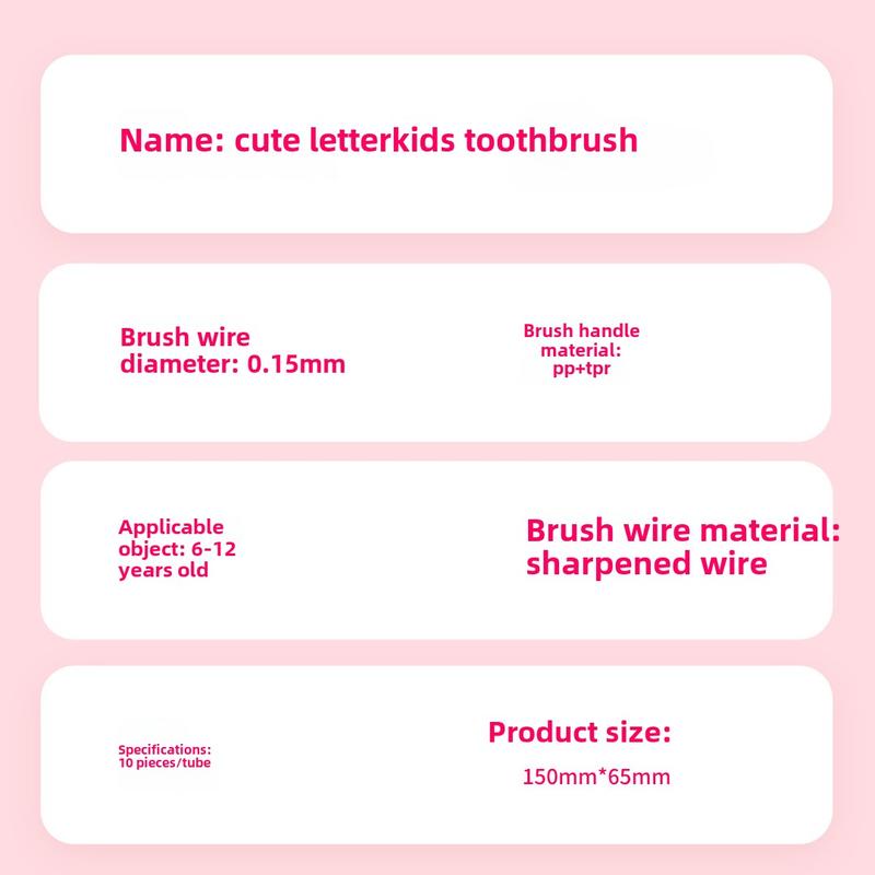 Product Introduction of แปรงสีฟันขนแปรงนุ่ม สำหรับเด็ก ป้องกันฟัน เหมาะสำหรับใช้ในบ้าน สำหรับเด็กอายุ 3-6 และ 12 ปี บรรจุในถังพร้อมแปรงสีฟัน 10 ด้าม 6