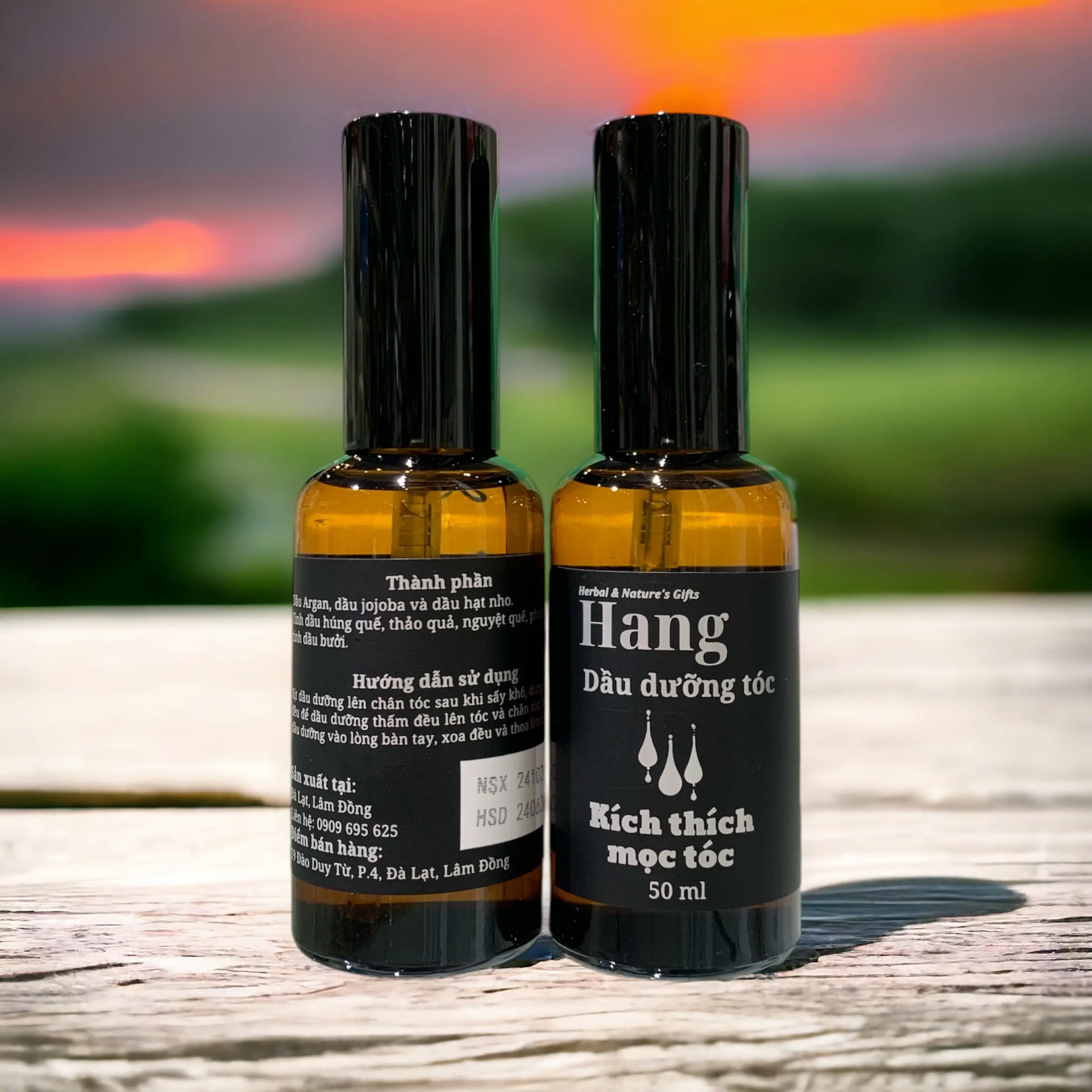 Hangherbal Dầu dưỡng kích thích mọc tóc 50 ml , thành phần tự nhiên Dưỡng Tóc Women Chăm Sóc Tóc.