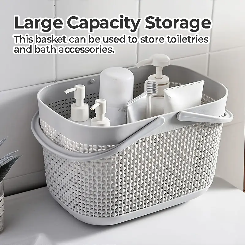 [DR]- Grocery Basket Rattan Japanese Style Large Square Plastic ...