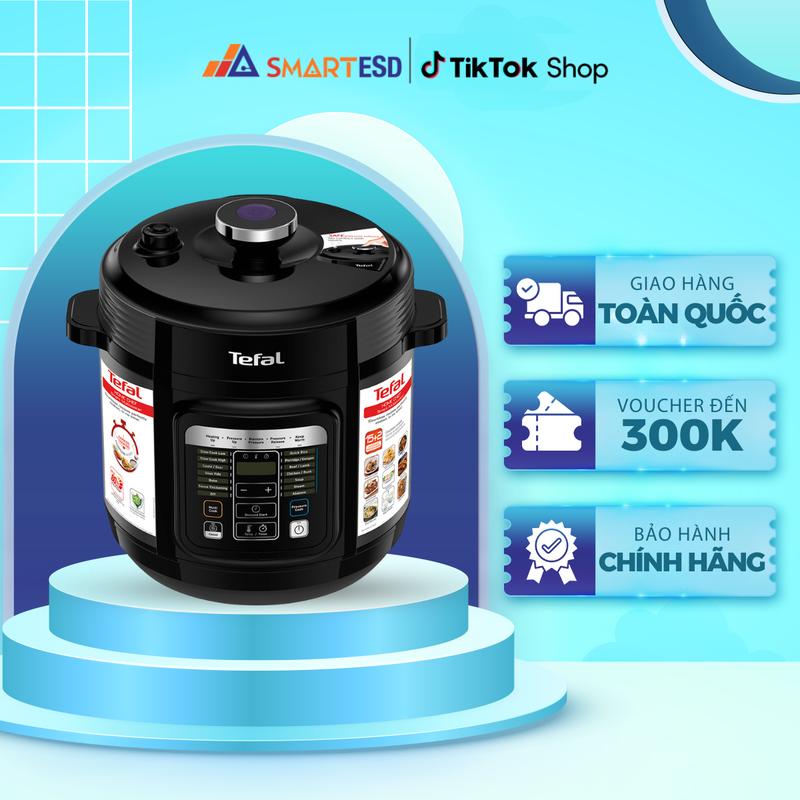 [LIVE] Nồi Áp Suất Điện Tefal CY601868 - 6 Lít - 1000W - Kèm Xửng Hấp - Hàng Chính Hãng - Bảo Hành 24 Tháng