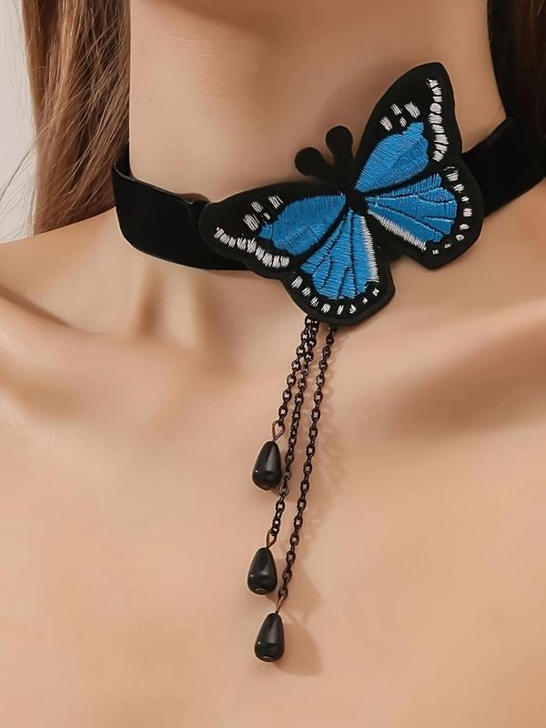 Butterfly Design Choker Necklace for Women, Fashion Jewelry for Party, Daily Clothing Decor, Trendy All-match & Exquisite Jewelry for Birthday Gift 4
