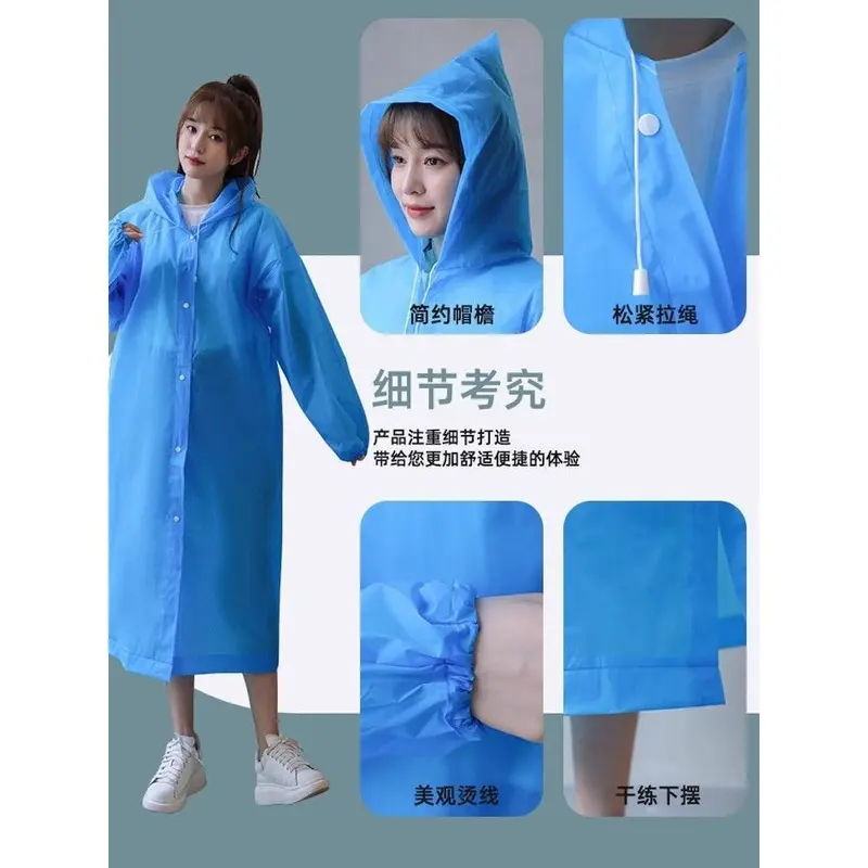 Áo mưa không thấm nước EVA, dành cho người lớn, Áo mưa Cầm Tay tích hợp toàn thân dày, Cỡ Trung Bình thích hợp cho du lịch ngoài trời, Cực dày, Bộ sưu tập mọi người 8161 3