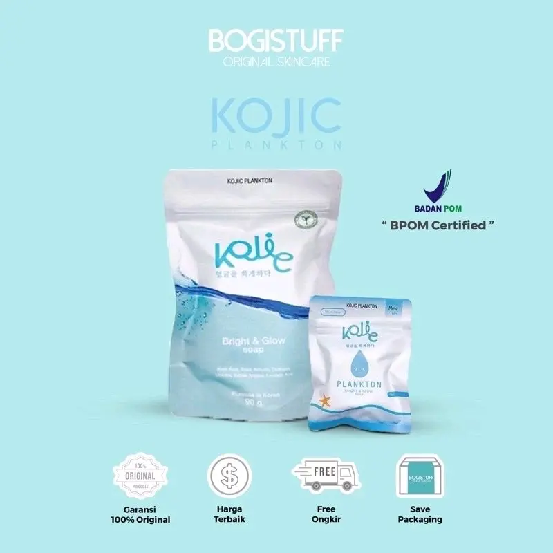 sabun pencerah wajah by kojic plankton BRIGHT & GLOW FACE SOAP 40gr and 90gr