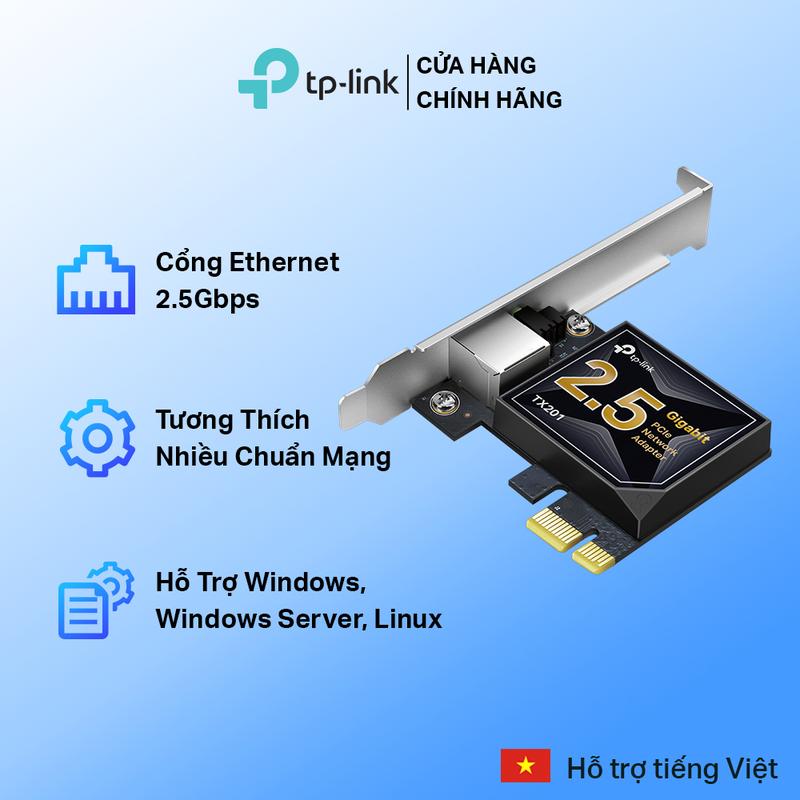 Bộ Chuyển Đổi Card Mạng TP-Link TX201 PCIe 2.5 Gigabit