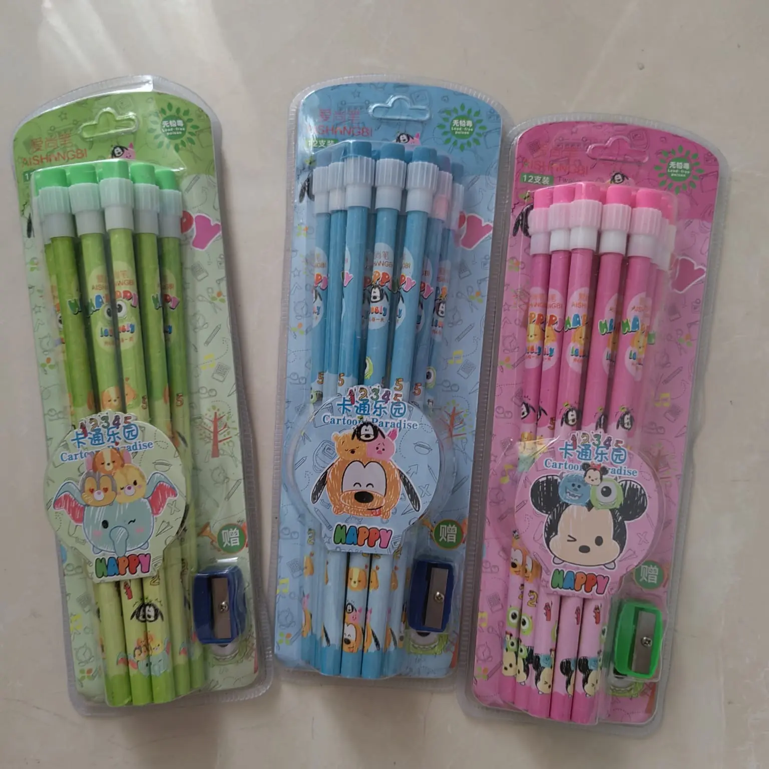 GoLiving Pensil Set isi 12PCS Pensil +Rautan