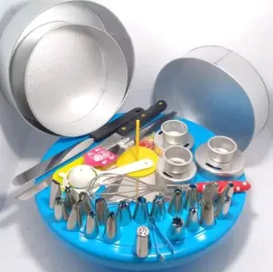 Paket dekorasi kue lengkap/Alat hias kue/Paket dekor cake ulang tahun pernikahan dll/Loyang kue set peralatan kue Alat Gambar Alat Gambar