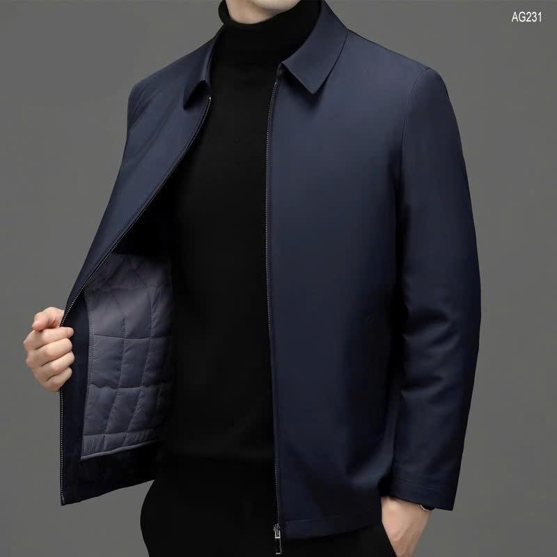 Áo khoác nam trung niên ZENTOMAN công sở hàng hiệu LÓT PHAO BÔNG cao cấp không nhăn, chống nước, quà tặng bố ý nghĩa