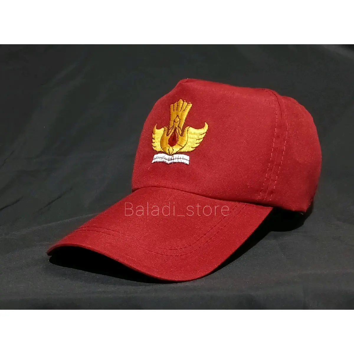 Topi SD full merah Musim panas Polos