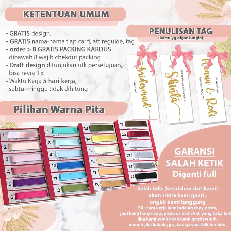 CLEAR BAG STANDART  ((CUSTOM NAMA)) -  Bridesmaid box Mika Tas Wedding 2