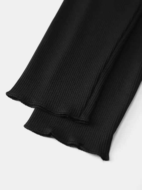 YOZY Women's Ribbed Long Sleeve Dress, Solid Color Bodycon Dress, Women's Clothing for Daily Wear 6