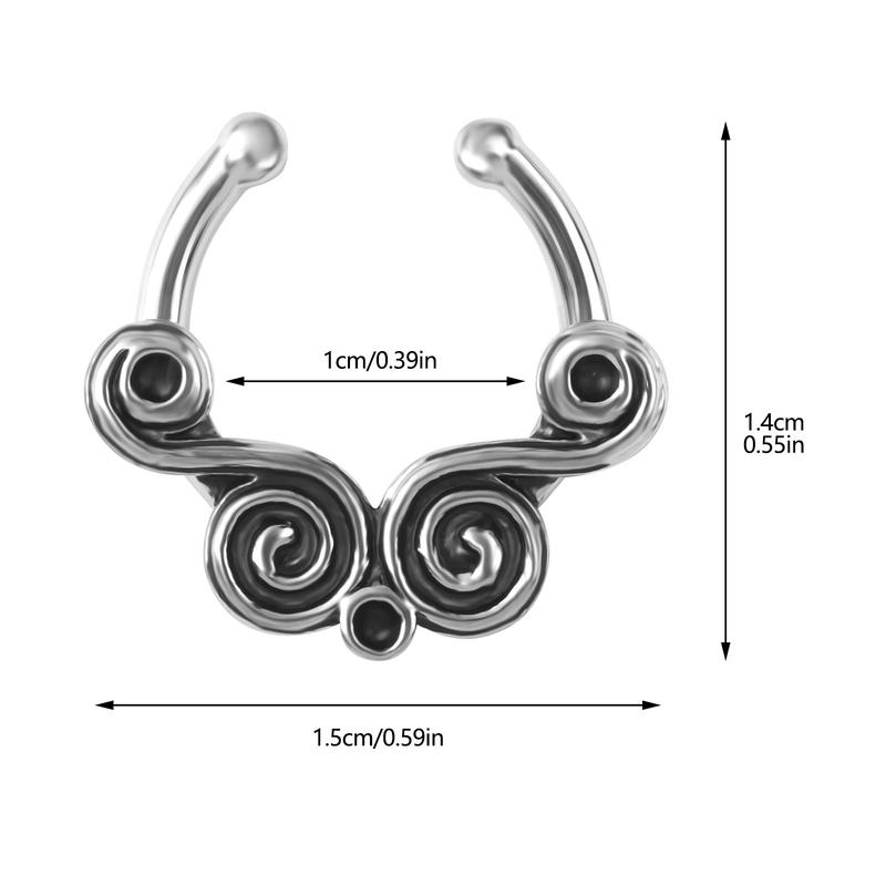 Product Introduction of New No-Punch Fake Nose Ring Floral Nose Studded Piercing Jewelry 6