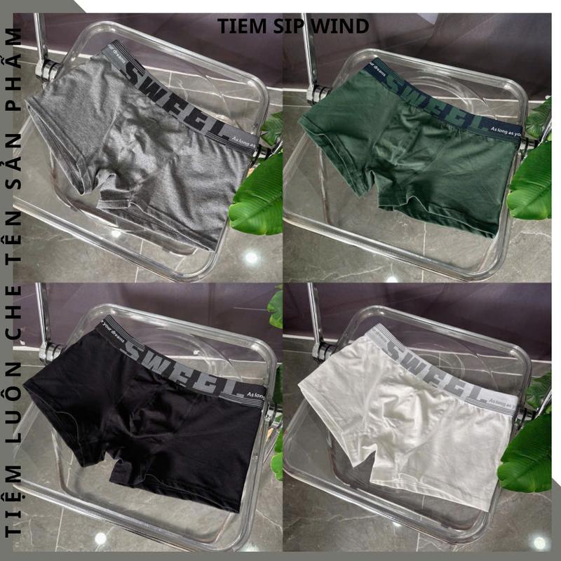 Quần sịp đùi nam chất liệu cotton mềm mát co giãn giãn 4 chiều thấm hút mồ hôi tốt WIND SWEEL  Boxers/Trunks Menswear Nam