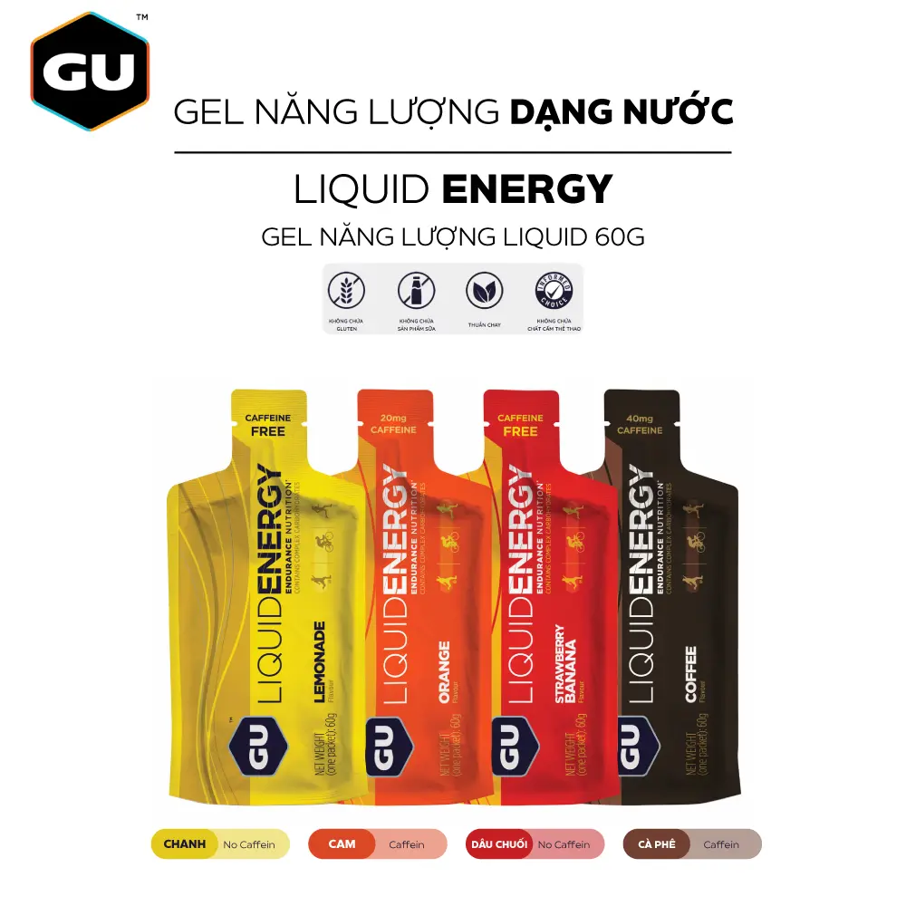 Gel Năng Lượng Dạng Nước Cho Sự Bền Bỉ GU Liquid Energy 60g - Tăng Sức Bền Cho Cơ Thể