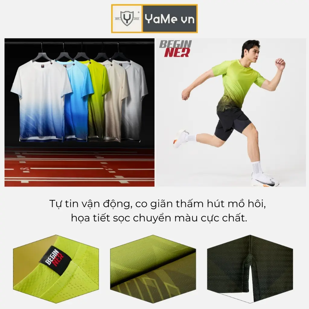 [Outlet] Áo thun Vải Biết Thở, phù hợp với người chơi thể thao chuyên nghiệp, Thoáng mát vượt trội Y2010 Beginner 24005  |YaMe|