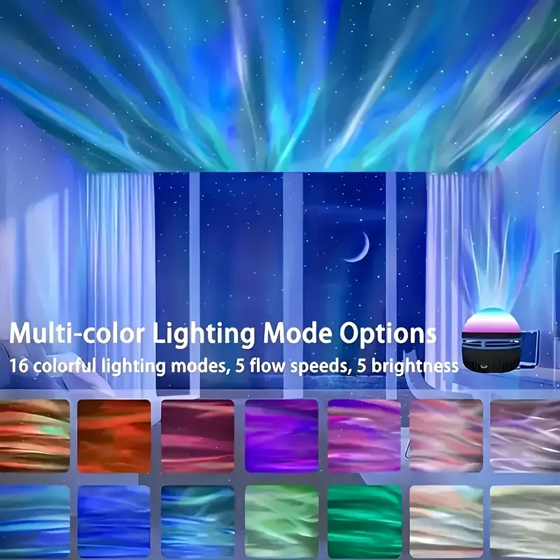 LED Projector Light, USB Powered RGB Night Light Projector with Remote Control, Novelty Lighting for Bedroom & Living Room Decoration, Home Video Projector, WiFi Smart Projector, LED Projector Lamp 5