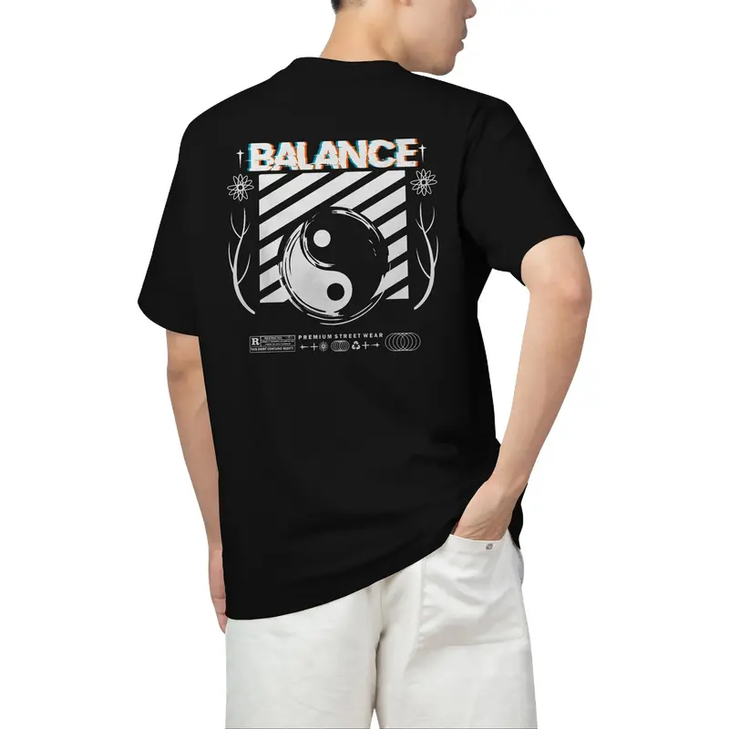 Baju Kaos Pria Wanita Distro Premium HT-103 / Kaos Pendek Dewasa T-shirt Basic Hitam Katun Nyaman Lembut 1