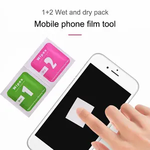 【COD】Terbaru 2026 Set Film Pembersih Debu, Film Kaca Tempered, Kering dan Basah, Paket Kapas Alkohol, Kit Pembantu Film.