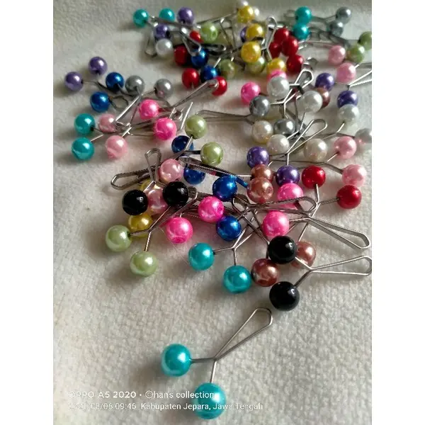 10 pcs Klip Turki Mutiara / Klip Hijab Anti Karat