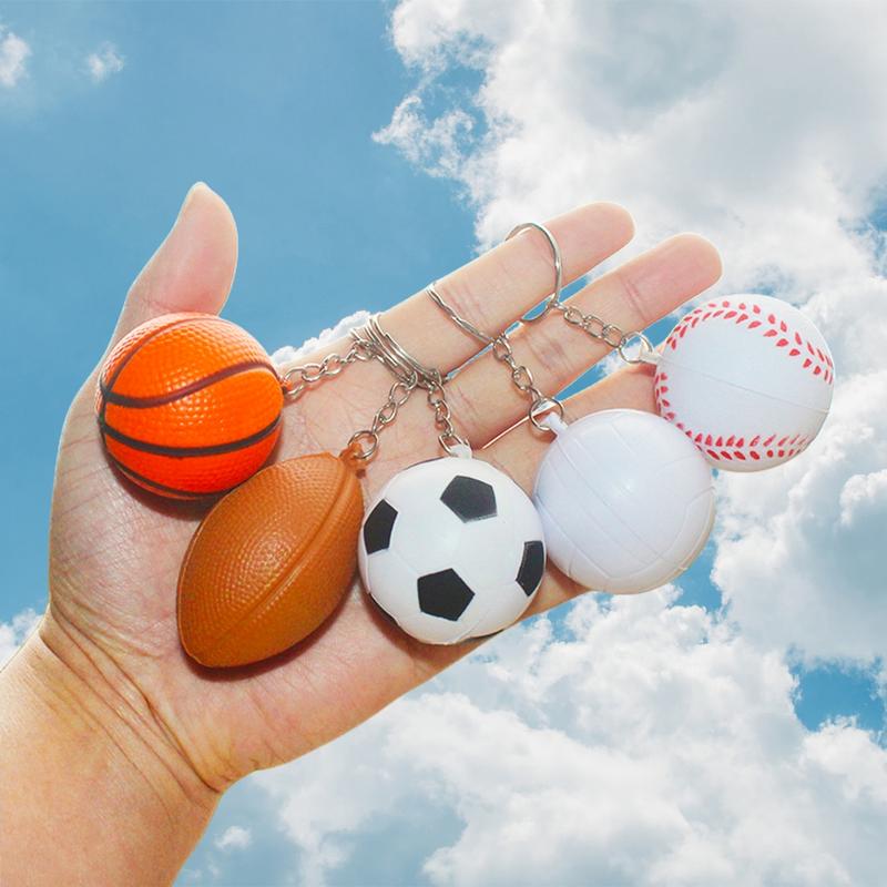 Pu Sponge Ball Key Ring Backpack Pendant 4cm Solid Foam Toy Ball ...