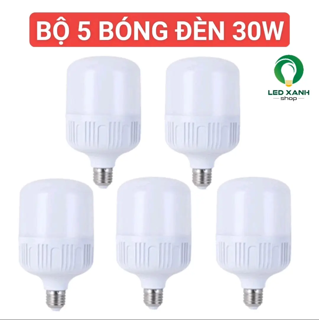 Bộ 5 bóng đèn led trụ 30w siêu sáng-tiết kiệm điện -Bảo hành 12 tháng