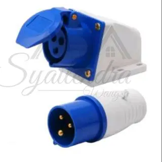 stopkontak steker genset 16 amper 3 kaki 1 set 3 lubang