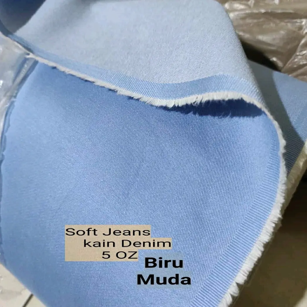 Kain Soft Jeans Denim 5oz blue 1,25m x 1,50m untuk satu celana panjang /Biru