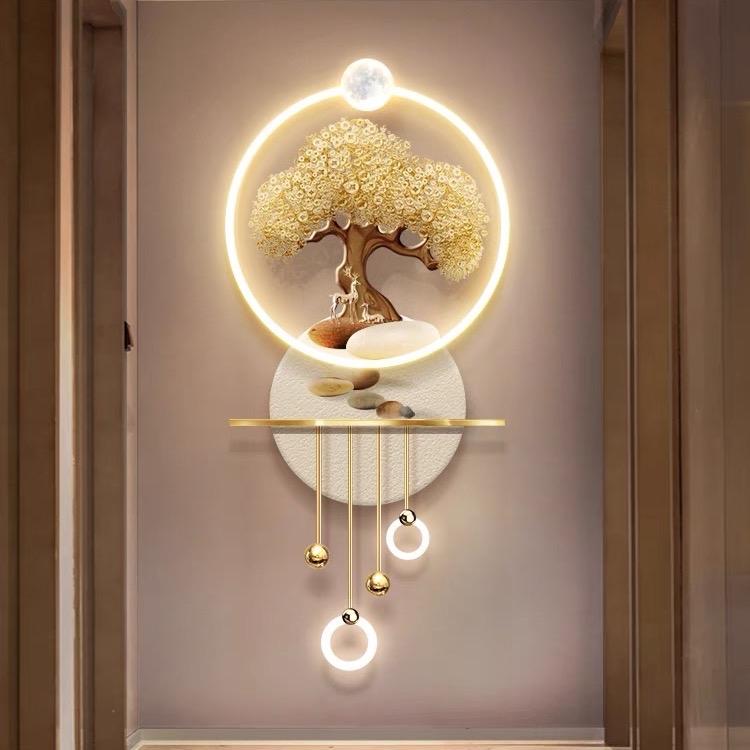 Tranh treo tường đèn led cây tài lộc 0