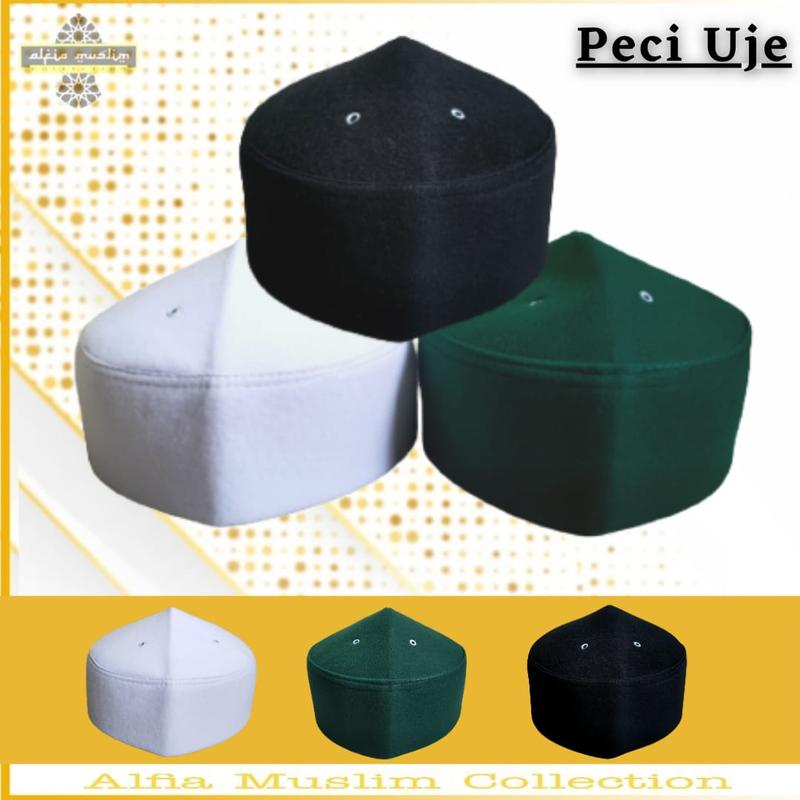 Peci Uje Peci Bludru Peci Logo Kopyah Bulu songko Kopyah Perlengkapan Sholat 0