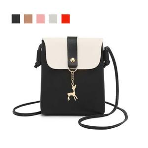 กระเป๋าสตางค์ผู้หญิง สไตล์แฟชั่น มีสายคล้อง พร้อมสายลม มีสัตว์กวางสวยงาม