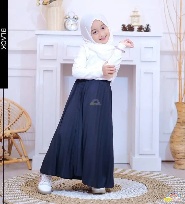 ROK PLISKET ANAK PEREMPUAN USIAH 4-14 TAHUN / ROK MUSLIM ANAK / BAWAHAN ANAK PREMPUAN / ROK ANAK TANGGUNG 7