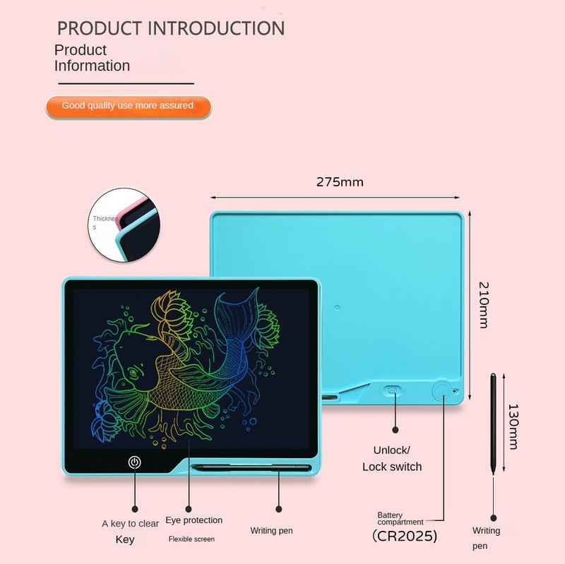 Product Introduction of Large size 13-inch 16-inch LCD painting board LCD writing board Children's graffiti electronic small black board drawing tablet 12