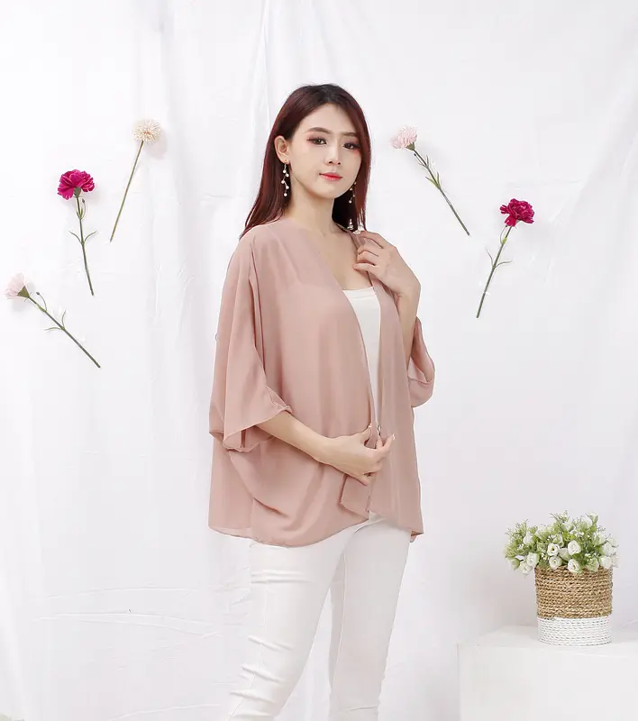Toply shop Outer ceruti model batwing / Cardigan korean style / Outer transparan 3