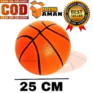 ( BISA COD ) PROMO Mainan Anak Bola Basket Karet Ukuran Besar 25CM / Mainan Anak Laki Laki / Mainan Anak Perempuan SNI Murah