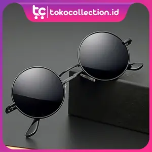TC Kacamata Bulat Fashion Pria/Wanita-Retro Vintage Metal-Sunglasses-Import-Korea G011