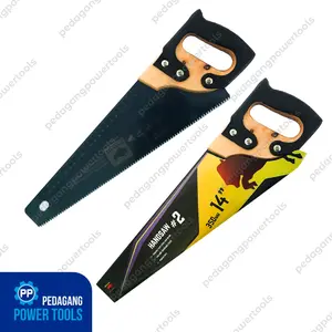 BISON Gergaji Tangan 14" Inch 2 Asah Gorok Kayu 350 mm Alat Potong Triplek Manual Hand Saw