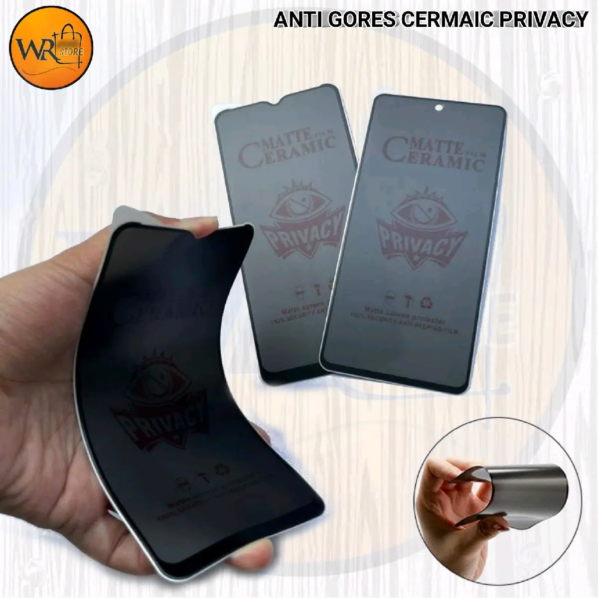 Anti Gores SMSUNG A05 A05s A15 A25 A35 A55 Ceramic Matte Privacy Anti Intip TPU