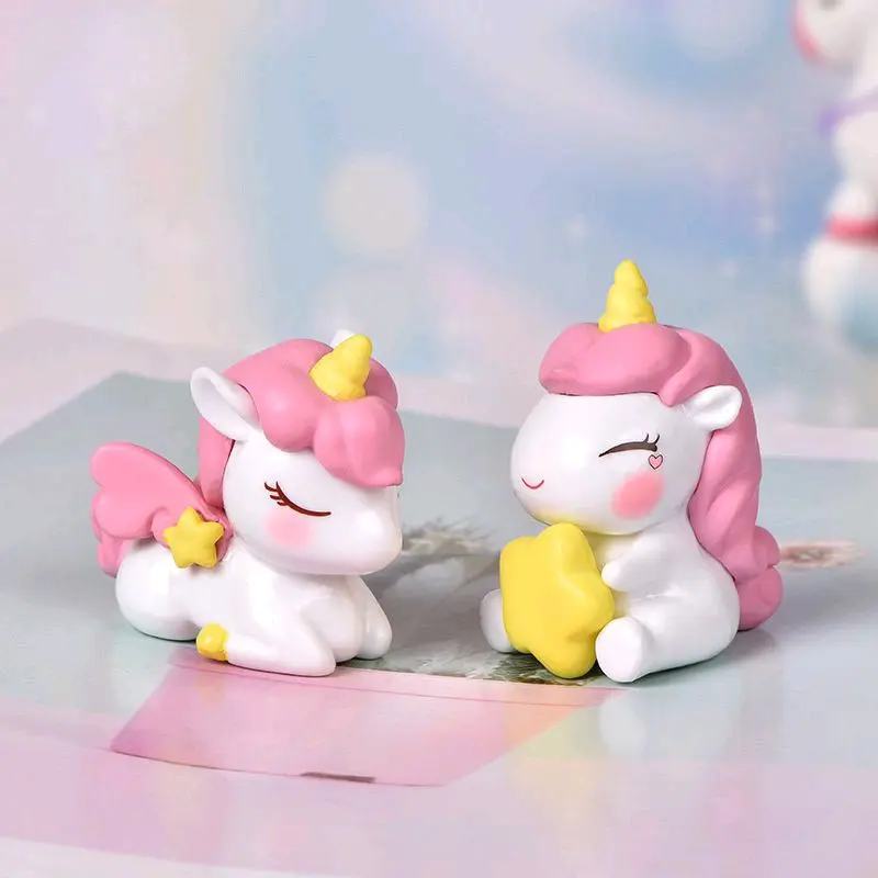Cake Topper Ornamen Unicorn - Hiasan Ulang Tahun Karakter Unicorn - Mainan Anak Unicorn 2