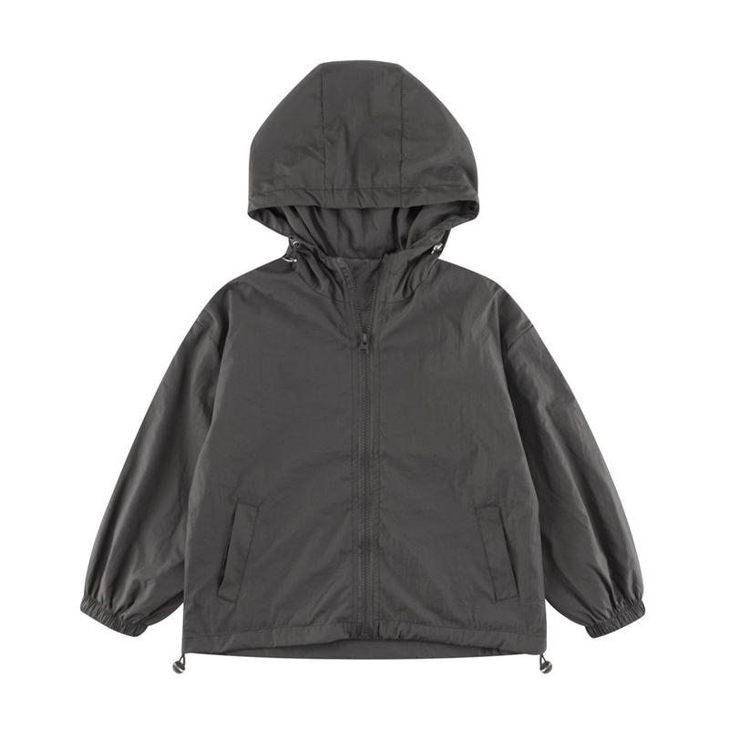 Product Introduction of 2025 Spring Autumn Kids Trench Jacket Solid Color Zip Up Hooded Coat for Boys Girls New Children's Clothing 14