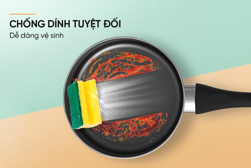 Product Introduction of Quánh chống dính đáy từ Sunhouse SHG-MP16M - Đáy từ - Chống dính 2 lớp an toàn -Tay cầm cách nhiệt, vung kính bền 22