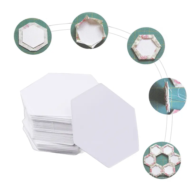 Bộ khuôn hình lục giác, HENGy, 100 mẫu chần bông giấy, Phụ kiện và vật tư mẫu 1