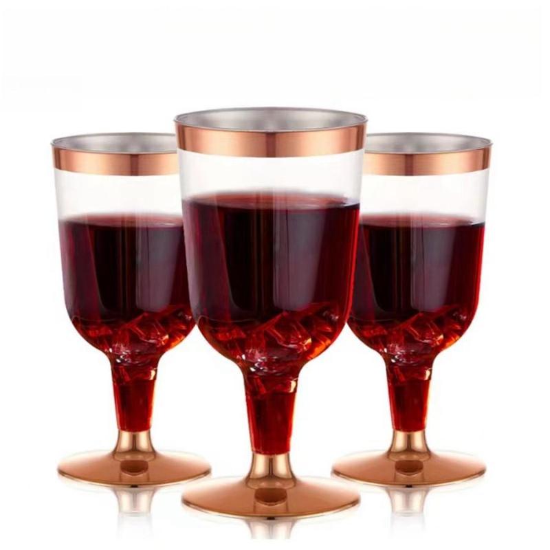 Product Introduction of Disposable Plastic Wine Cups, 10pcs/set Elegant Reusable Wine Goblet, Champagne Cup, Party Supplies for Wedding Birthday 1