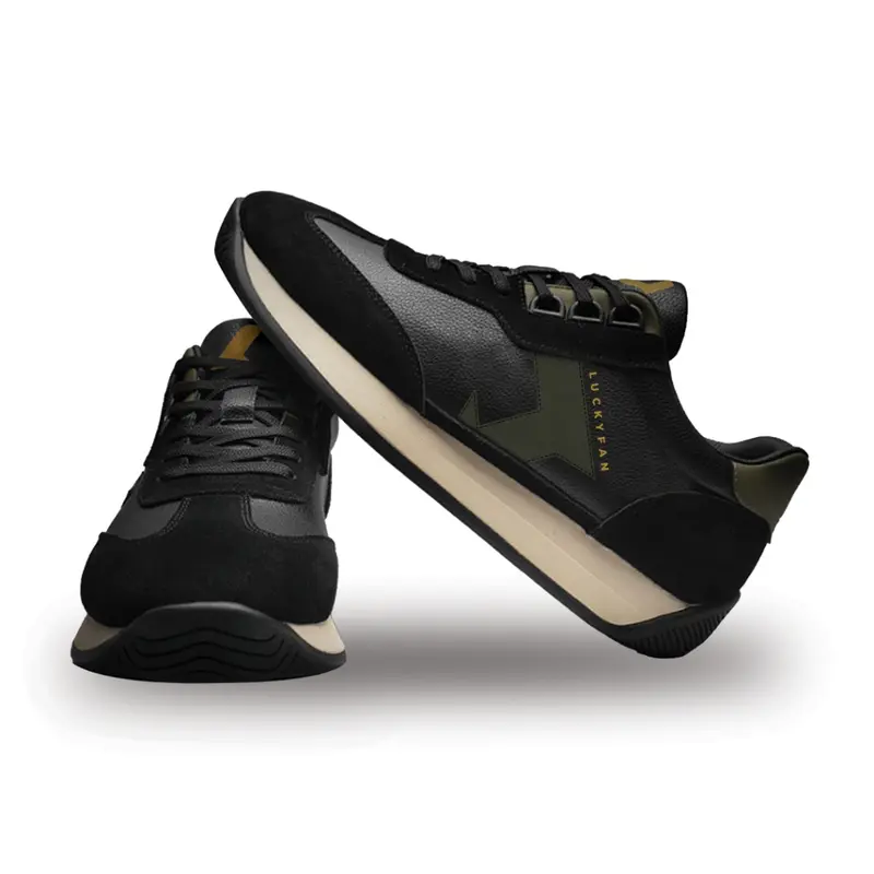 Nakeibra - Sneakers KAZA Hitam & Cokelat Sepatu Kasual Sports Pria Wanita - E29 3