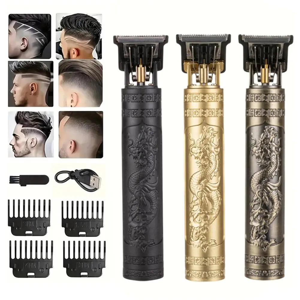 Hair Trimmer For Men Razor Shaver For Men Rechargeable Razor For Haircut Original Hair Clipper Razor Vintage Clipper（with 4 Combs And Maintenance Oil）