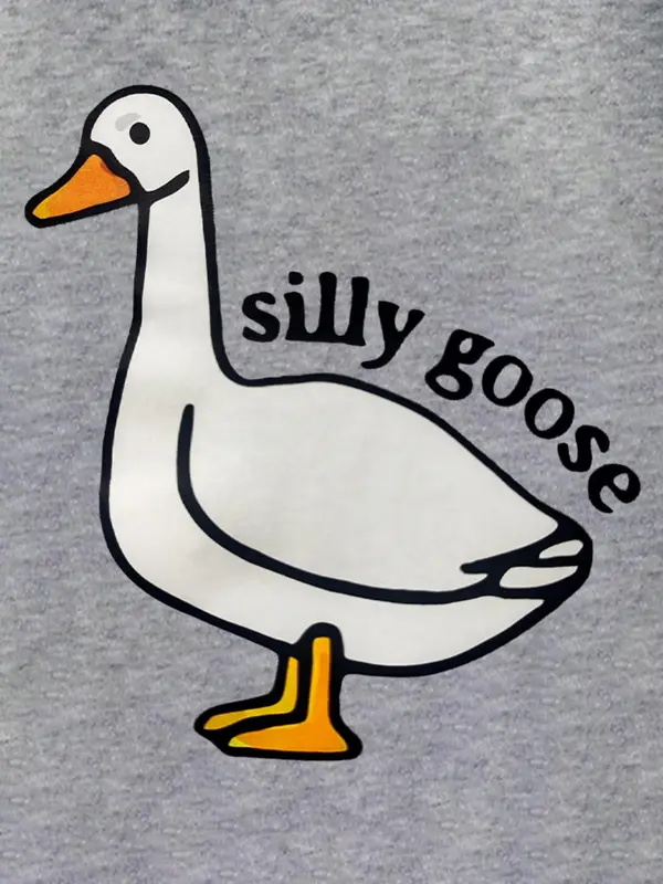 Toddler Boy's Cartoon Duck & Letter Print Drop Shoulder Sweatshirt, Casual Soft Comfy Long Sleeve Round Neck Pullover for Fall & Winter, Kids Clothes for Daily Wear 4