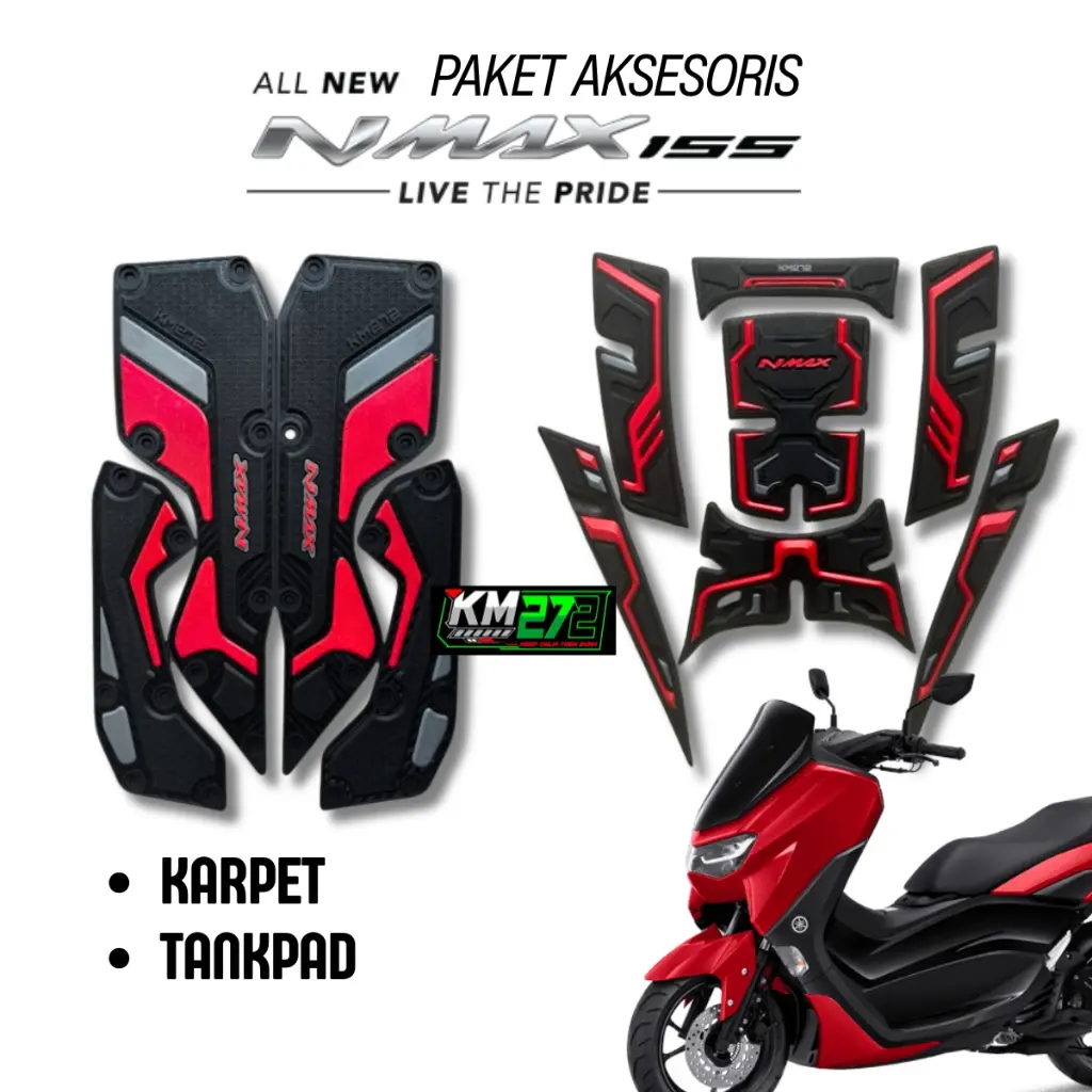 Paket Aksesoris Nmax 2020 - 2024 Karpet dan Tankpad Tebal Motor